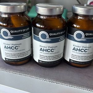 Quality of life platinum AHCC. 3  bottles